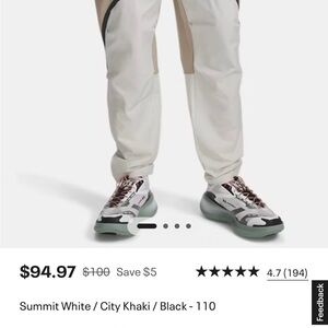 Under Armour Summit White and City Khaki Colorblock Joggers
